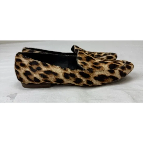 Boho Giani Bini Calf-Hair Leopard Print Loafer Women Sz 6.5 Slip-On Pointed Flat - Picture 2 of 10